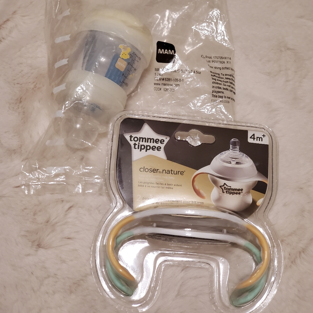 Tommee tippee Bottle Handles,MAM newborn Bottle.